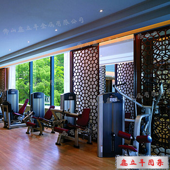紅古銅健身房隔斷不銹鋼屏風(fēng)